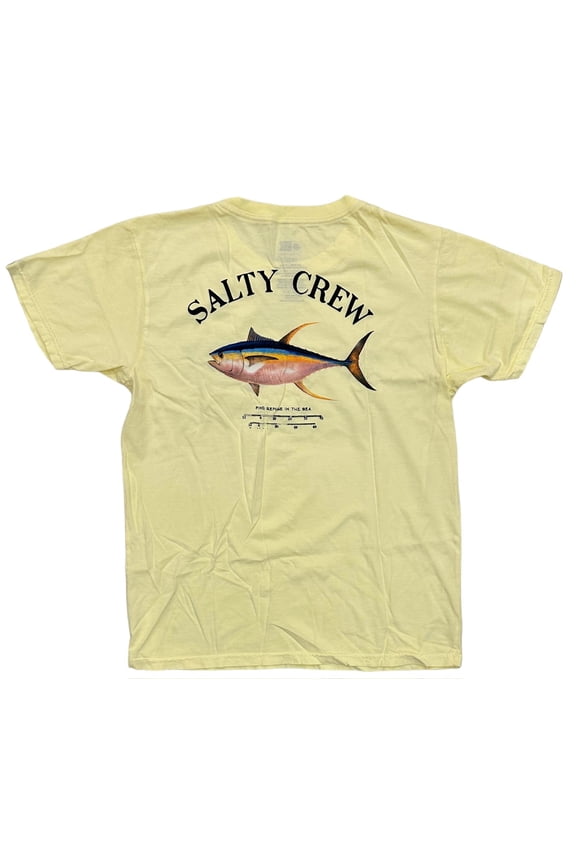 Women's Ahi Tuna Mount Boyfriend Relaxed Fit Premium Tee T-Shirt (Small, Banana)