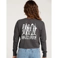 thumbnail image 1 of Salty Crew Women's Lateral Line Cropped Long Sleeve Tee T-Shirt (X-Small, Charcoal), 1 of 4