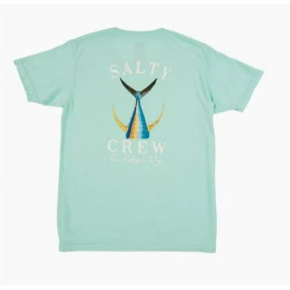 Salty Crew Women's Tailed Boyfriend Relaxed Fit Premium Tee T-Shirt (Medium, Sea Foam)