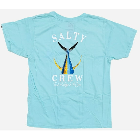 Salty Crew Women's Tailed Boyfriend Relaxed Fit Premium Tee T-Shirt (X-Small, Sea Foam)