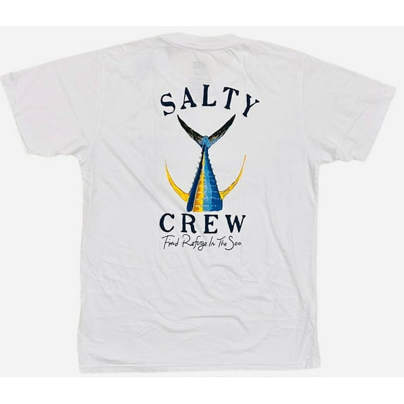 Salty Crew Women's Tailed Boyfriend Relaxed Fit Premium Tee T-Shirt (X-Small, White)