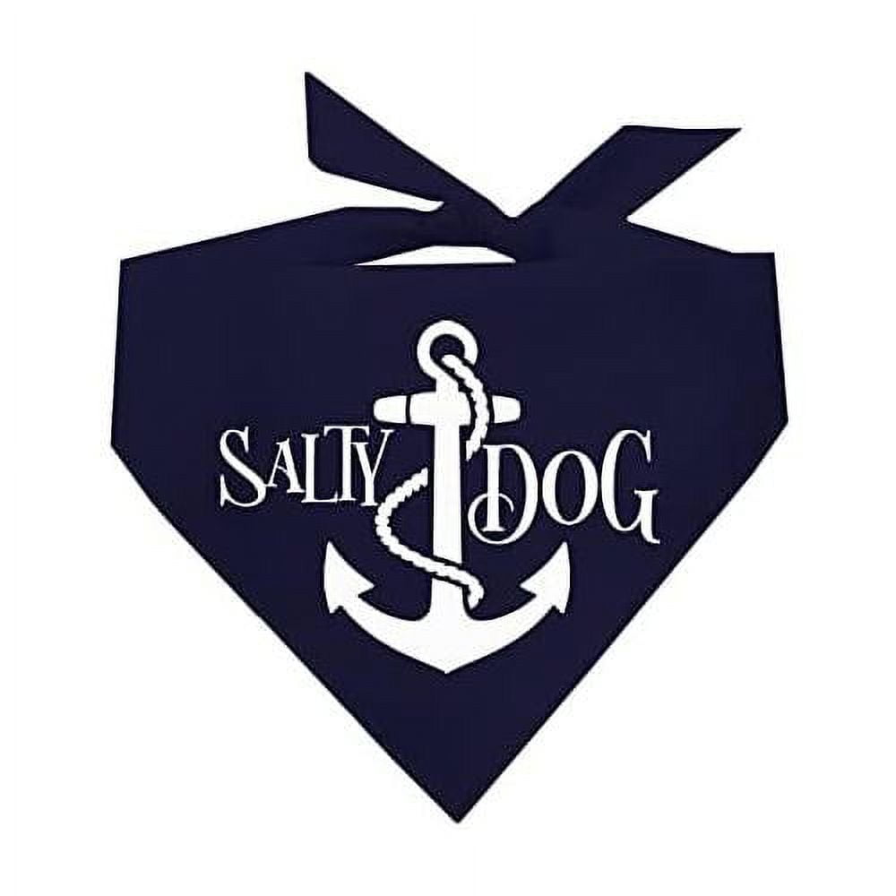 Salty Dog Beach Dog Anchor Dog Bandana (100 Navy, One Size)