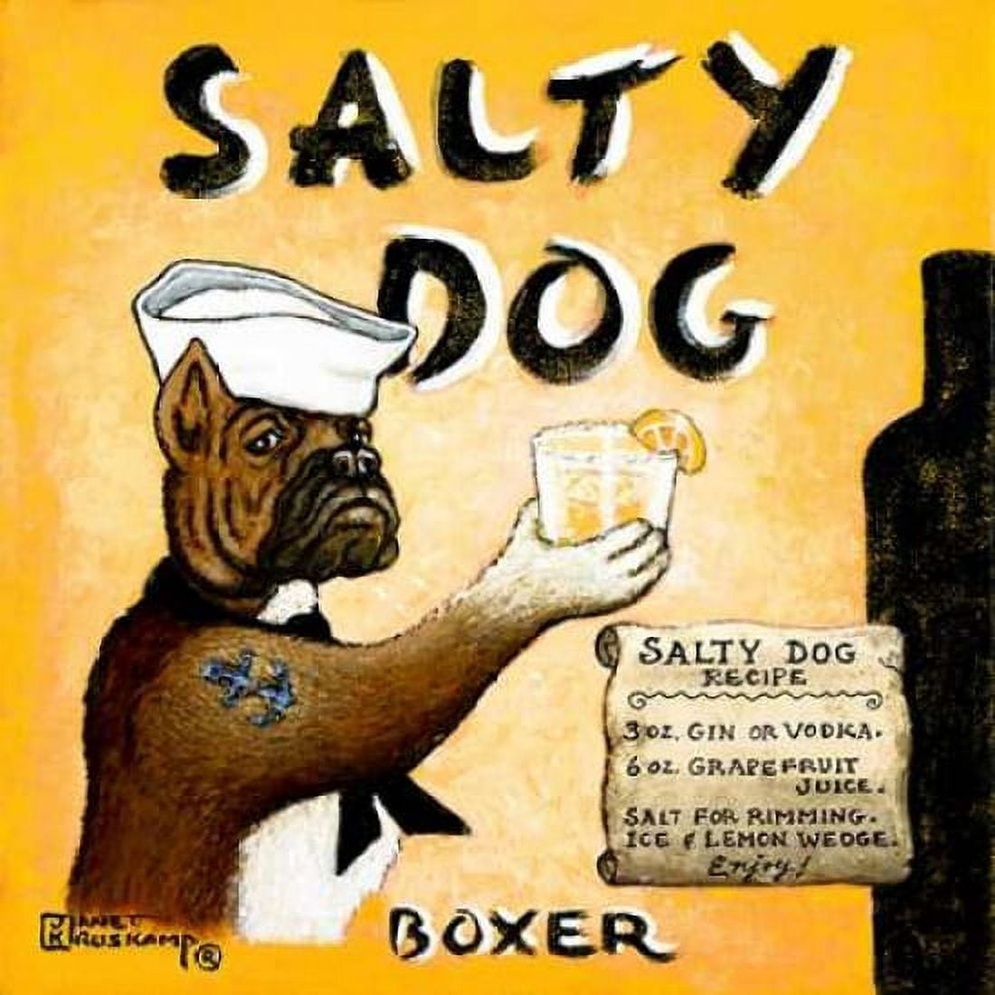 Salty Dog Canvas Art - Janet Kruskamp (24 x 24)