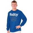 thumbnail image 1 of Salty Gourmet Pretzel Hungry Attitude Long Sleeve TShirt Men Women Brisco Brands X, 1 of 6