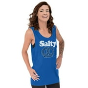 Salty Gourmet Pretzel Hungry Attitude Tank Top T Shirts Men Women Brisco Brands S