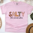 thumbnail image 1 of Salty Like Normal Saline T-Shirt for Women, Funny Nurse Graphic Tee, Light Pink, Size XL, 1 of 6