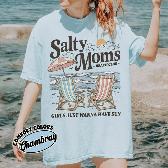Salty Moms Beach Club Shirt, The Beach Club Shirt, Aesthetic Beach Shirt, Mother’s Day Shirt Gift, Summer Vibes Tee