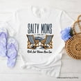 thumbnail image 1 of Salty Moms Beach Club T-Shirt, Retro White Tee for Cool Summer Mothers, 1 of 6