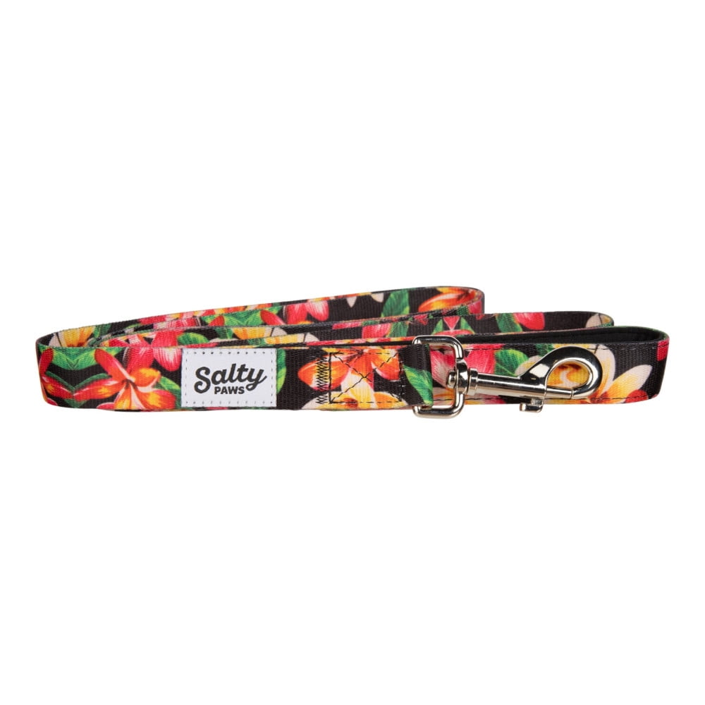 Salty Paws Leash Black Floral M