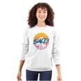 thumbnail image 1 of Salty Retro 80s 90s Sunset Beach Vibe Women Plus Size Crewneck Sweatshirt Brisco Brands 2X, 1 of 5