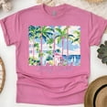 thumbnail image 1 of Salty Soul Tropical T-Shirt for Women, Coastal Beach Scene Graphic Tee, Heliconia, Size 2XL, 1 of 6