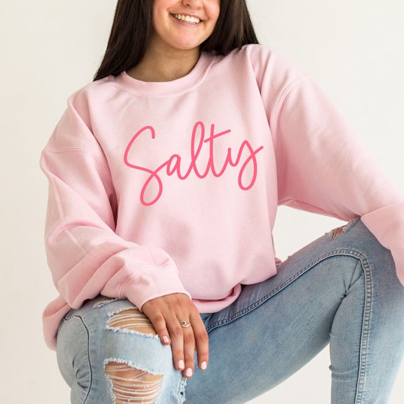 Salty Sweatshirt, Beach sweatshirt, Summer Sweatshirt, Vacation Sweatshirt, Trendy Crewneck, Beach Lover Gift, Surf Apparel