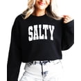 thumbnail image 1 of Salty Sweatshirt for Women, Teens & Girls Distressed Summer Beach Pullover Sweater Black Sweatshirt Adult Medium, 1 of 4