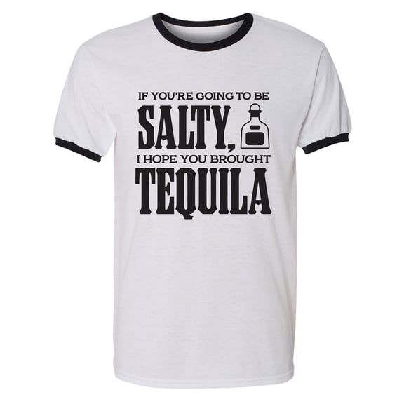 Salty Tequila Adult Short Sleeve Ringer T-shirt