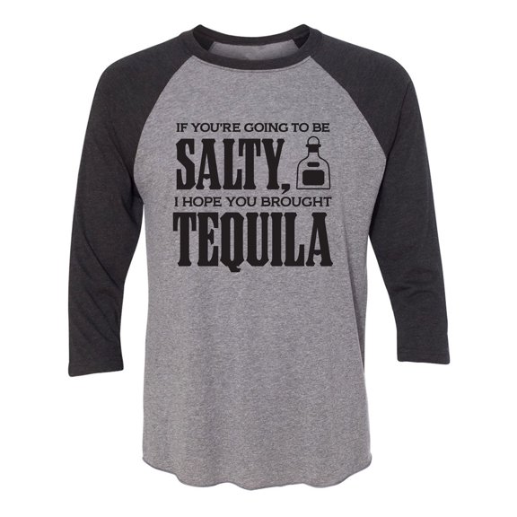 Salty Tequila Unisex 3/4 Sleeve Baseball Raglan Tee