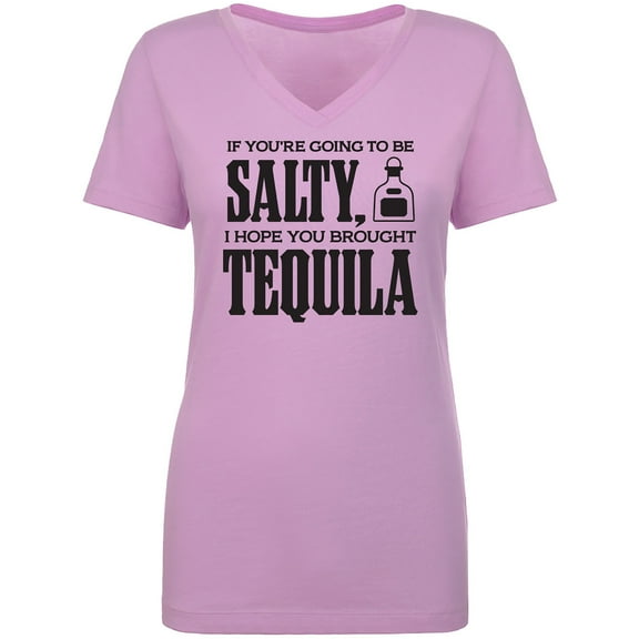Salty Tequila Womens V-Neck T-Shirt
