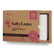 SaltyLama Laundry Detergent Sheets - Eco Friendly - 50 Sheets (Up to 100 Loads), Floral Scent