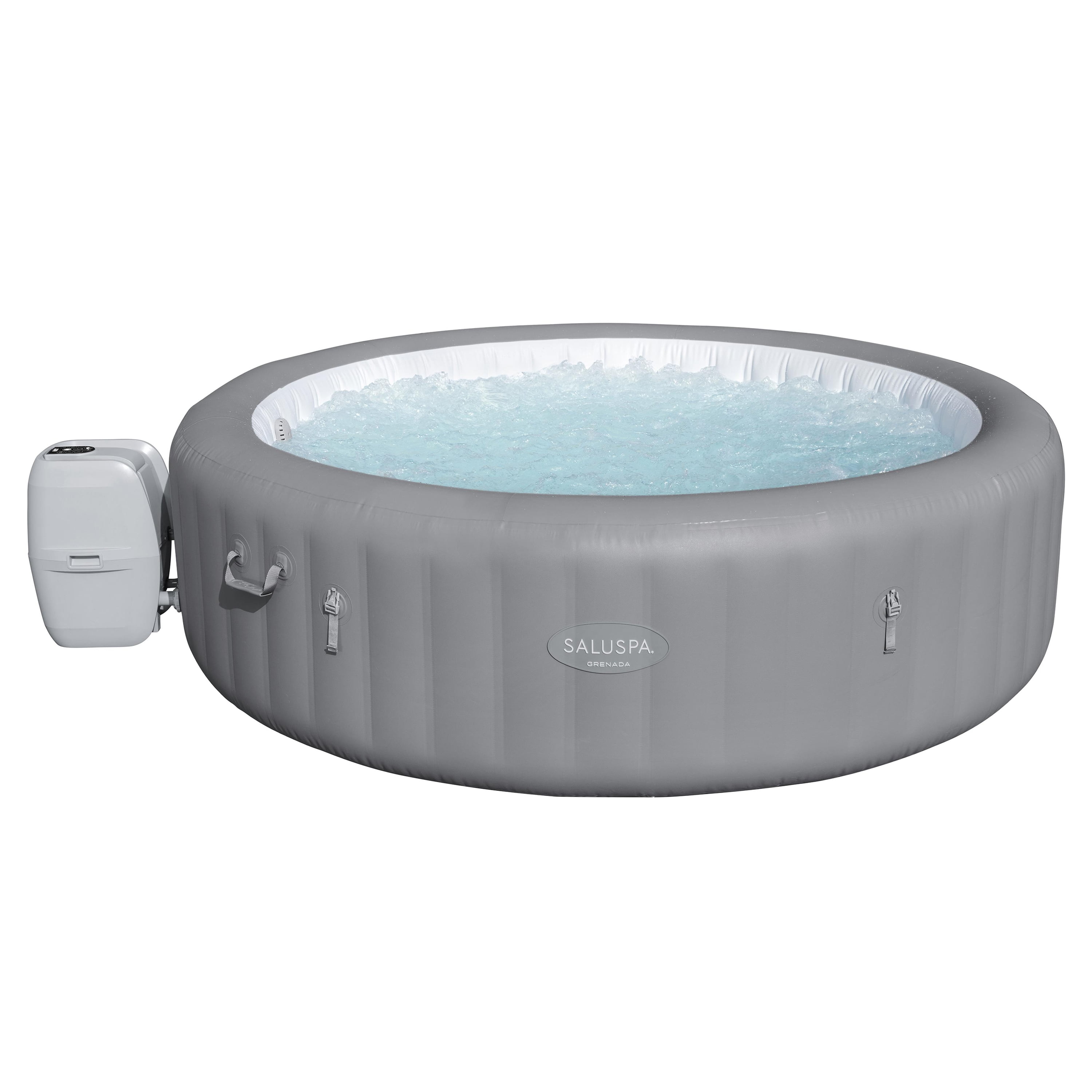 SaluSpa Grenada AirJet Inflatable Circle Hot Tub Spa 6-8 Person with Pump #P09146