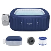 Bestway SaluSpa Hawaii 4-6 Person Inflatable Hot Tub, Square Energy-Efficient Spa, 71x28