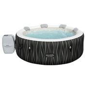 SaluSpa Hollywood AirJet Inflatable Circle Hot Tub Spa with Color-Changing LED Lights 4-6 Person with Pump #P08411