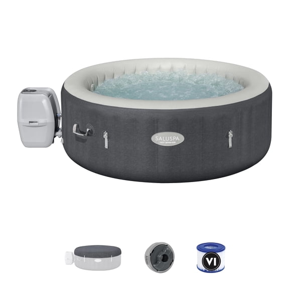 SaluSpa Hot Springs Energy-Efficient Smart AirJet 4-6 Person Inflatable Hot Tub with App-Control