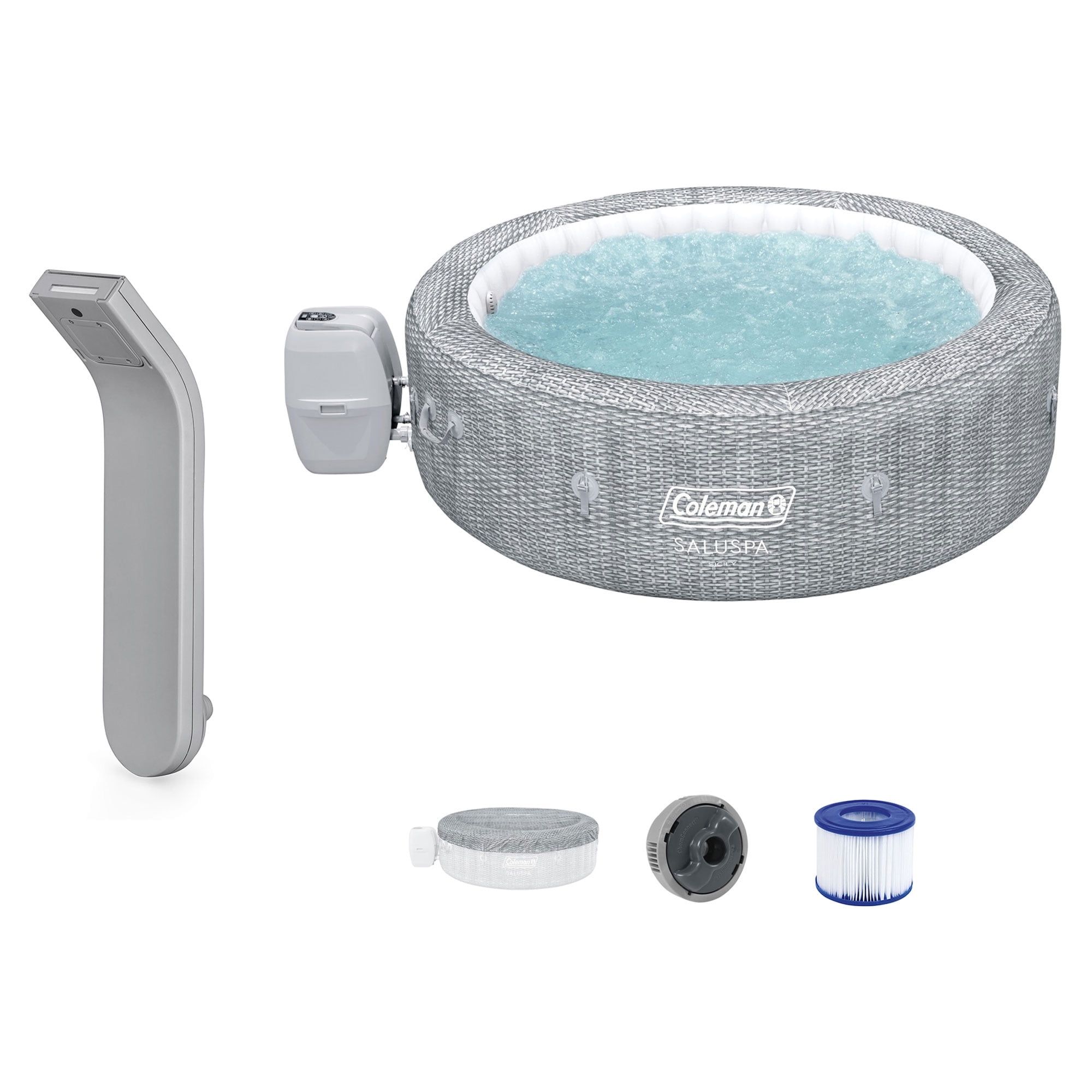 SaluSpa LED Spa Waterfall Accessory w/Sicily AirJet Inflatable Hot Tub