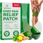 SaluVera Pain Relief Patches, Warming Herbal Plaster Pain Patches, Knee Pain Relief Patch, Knee Patches For Pain Relief Bone on Bone Extra Strength,12 Hour Long Lasting Relief of Joint Pain, 12 Count