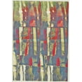 thumbnail image 1 of Saluda Abstract Watercolor Print Rug, Moss Green/Red, 8ft x 11ft Area Rug, 1 of 3