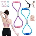 thumbnail image 1 of Saludea Resistance Band, Figure 8 Resistance Band with Handles, Stretch Fitness Strap for Full-Body Workouts, Strength Training, Flexibility, Exercise Elastic Rope for Home, Gym, 1 of 8