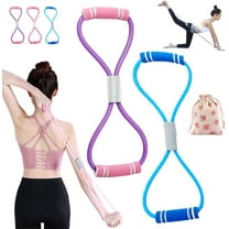 Saludea Resistance Band, Figure 8 Resistance Band with Handles, Stretch Fitness Strap for Full-Body Workouts, Strength Training, Flexibility, Exercise Elastic Rope for Home, Gym
