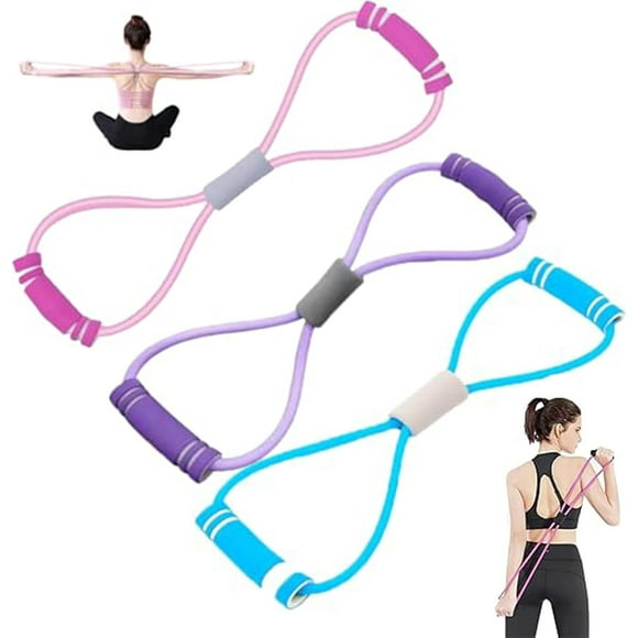 Saludea Resistance Band with Handles 2025 New Neck and Shoulder Relaxer 8-Shaped Elastic Stretch Yoga Pull Rope Tai Chi Resistance Band for Fitness Back and Shoulder Stretching