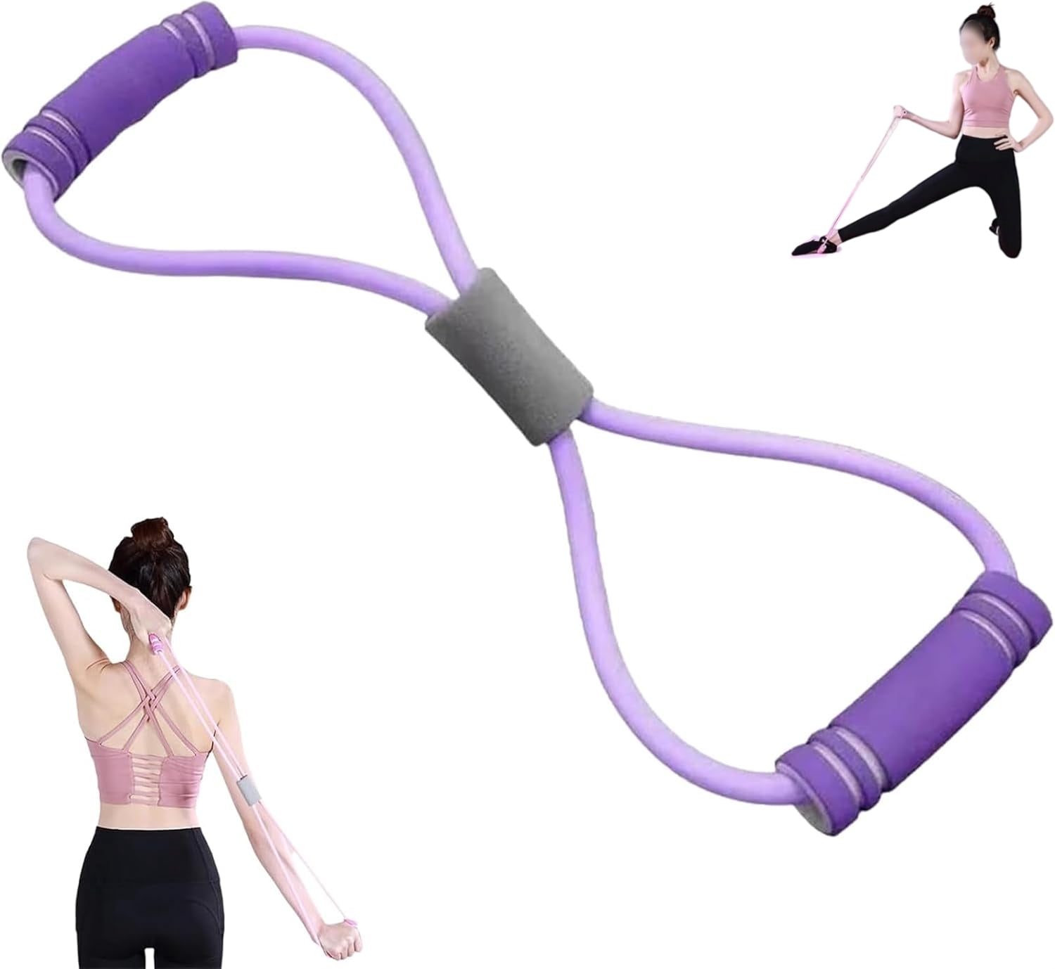 Bandas De Resistencia En Forma De 8 – Set De 3 Para Brazos, Espalda, Piernas (Fitness, Yoga, Unisex)
