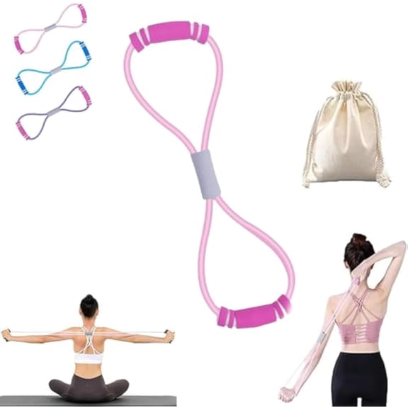 Saludea Resistance Band, Saludea Figure 8 Resistance Band, Figure 8 Resistance Bands for Women Men for Strengthens Arms, Shoulders, Back & Legs, Designed for Full - Body