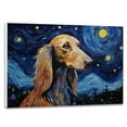 thumbnail image 1 of Saluki Dog Canvas Van Gogh Starry Night Wall Art Gifts Canvas Wall Art Frame Music Artist Customized Canvas Framed Photo Art Work For The Bedroom(Gifts For Dog Lover ), 1 of 6