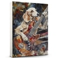 thumbnail image 1 of Saluki Dog Playing Bass Guitar Wall Stretched Canvas Size 8x12 – Saluki Canvas Art for Dog Lovers, Bass Guitar Canvas Wall Decor, 1 of 5