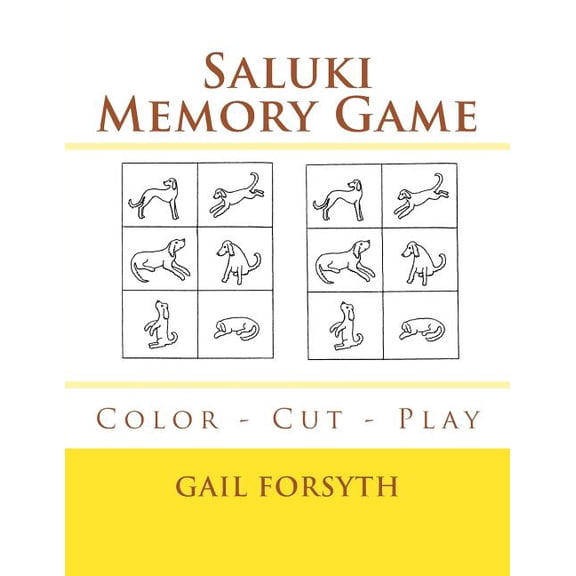 Saluki Memory Game: Color - Cut - Play, (Paperback)