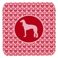 thumbnail image 1 of Saluki Valentine Hearts Foam Coasters - Set 4, 3.5 x 3.5 In., 1 of 1
