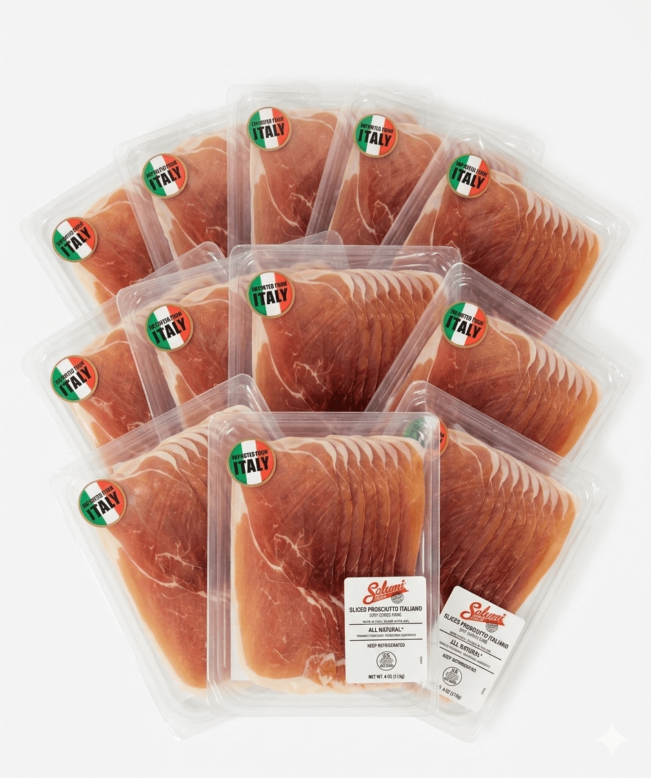 Salumi Italiani Prosciutto Italiano Sliced, 4OZ, 10 Pack