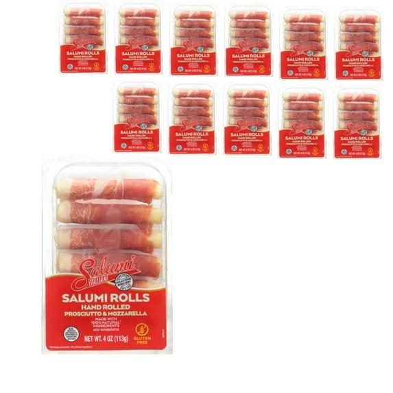 Salumi Italiani Salumi Rolls Proscuitto and Mozzarella, 4OZ, 12 Pack