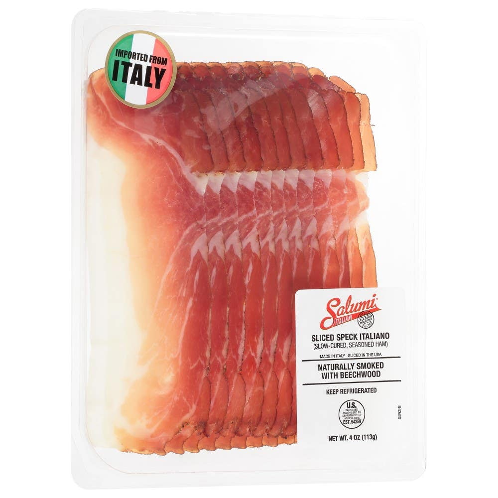 Salumi Italiani Sliced Speck Italiano, 4OZ, 10 Pack