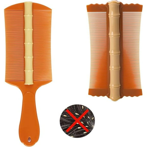 Saluqifa 2 Pcs Dandruff Combs, Lice Combs, Flea Combs, Hair Comb Double Sided Fine Tooth Combs,Combs for Kids, Adults or Pet's #02