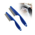 thumbnail image 1 of Saluqifa 2Pcs Pet Comb, 2024 Upgraded Dog Combs for Grooming Dogs, Multifunctional Flea Brush for Dogs, Dog Comb for Knots Crust Floating Hair Tangle Fleas (Blue), 1 of 1