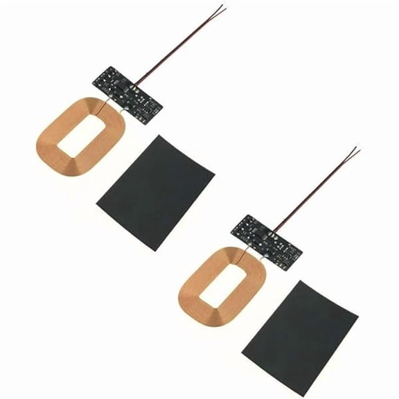 Saluqifa 2Pcs Wireless Charger Receiver Module PCBA Board Coil Universal Qi DIY