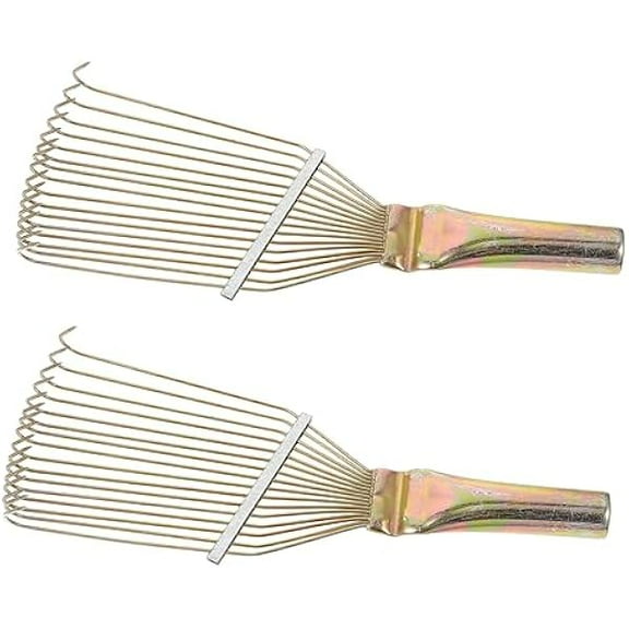 Saluqifa 4 Pcs Wool Rake Smooth Hair Combs Pet Grooming Hair Combs Cleaning Rust Remover Livestock Combs Pet Hair Removal Tool Wool Sheep Wool Brush Steel Pet Comb Household