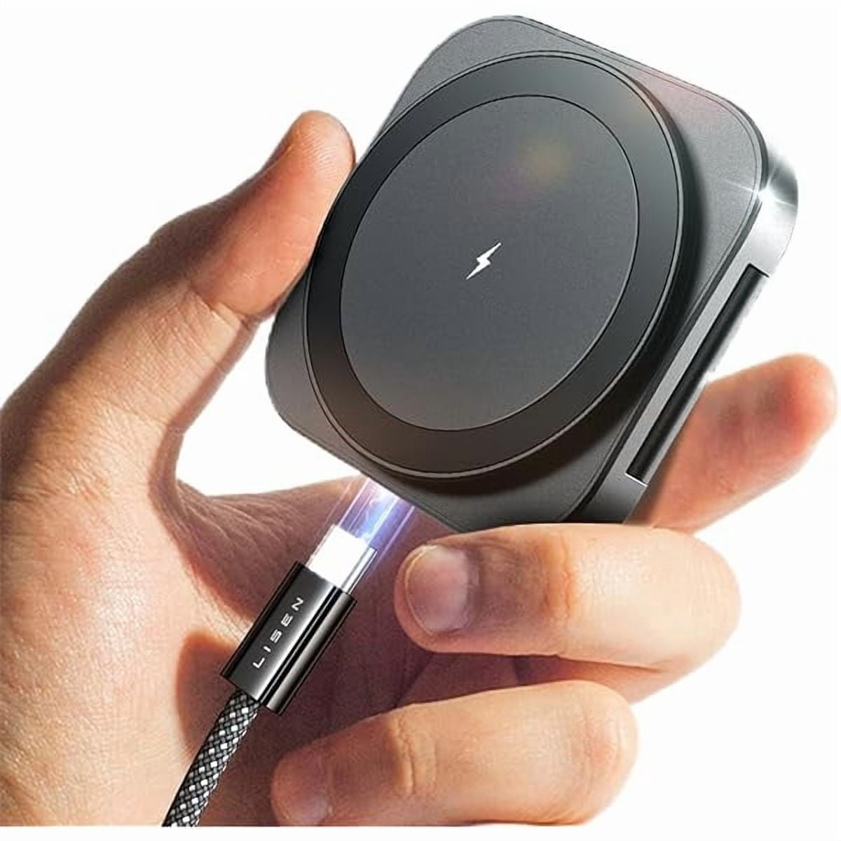 Saluqifa Charging Station for Apple Magsafe Charger, Travel Charger Station for iPhone16, Foldable Pad Charger for Travel Magsafe Accessories Wireless Charger for iPhone 16/15/14/13/12 Airpods Watch