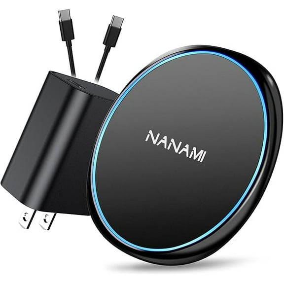 Saluqifa Fast Wireless Charger, 7.5W Qi Certified Charging Pad with PD3.0 Adapter USB Charger for iPhone 16/16 Plus/16 Pro/16 Pro Max/15/14/13/12/Airpods 2,10W for Samsung S25 S24 S23 S22 S21/Note 20