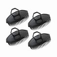thumbnail image 1 of Saluqifa Scalp Massage Shampoo Brush, 4pcs Massage Hair Brushes Floriated Shower Comb for Deep Cleaning Hair Men's Hand Brush Growth Beard Brush Pet Grooming Brushes (Black(Ringed Handle)), 1 of 1