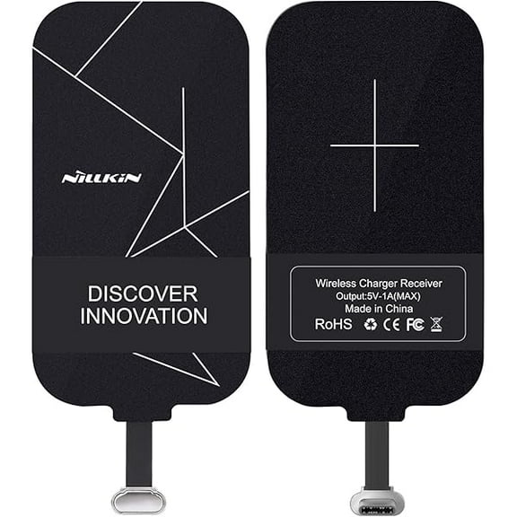 Saluqifa Type C Wireless Charging Receiver, Magic Tag USB C Qi Wireless Charger Receiver Chip for Google Pixel 2 XL/3a XL/LG V20 / OnePlus 6/6T/7/7 Pro and Other USB C Phones