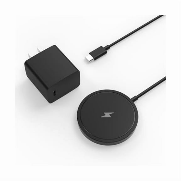 Saluqifa Wireless Charger, 15W Max Fast Magnetic Wireless Charging Pad Compatible with iPhone 15/14/13/12 Series, AirPods Pro 2 with AC Adapter Black