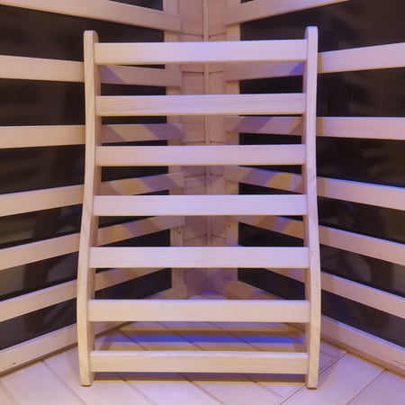 SalusHEAT Sauna backrest S-Shape Sauna Backrest for Portable Personal Infrared Steam Sauna-Wood